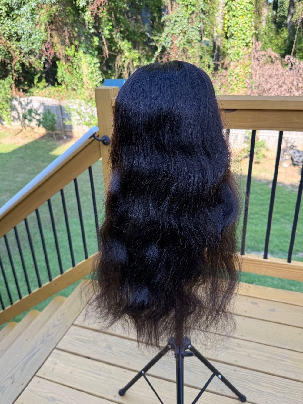 20” Off Black Human Hair Wig